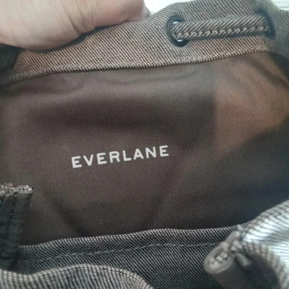 Everlane the twill snap backpack Grey School College Casual Womens - Picture 7 of 8